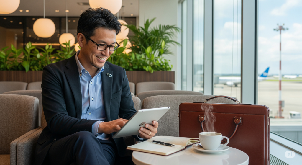 空港ラウンジが利用可能